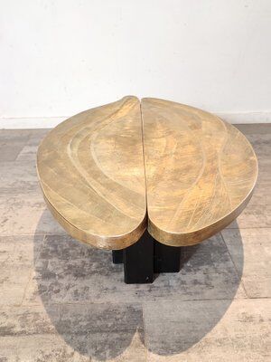 Engraved brass coffee table