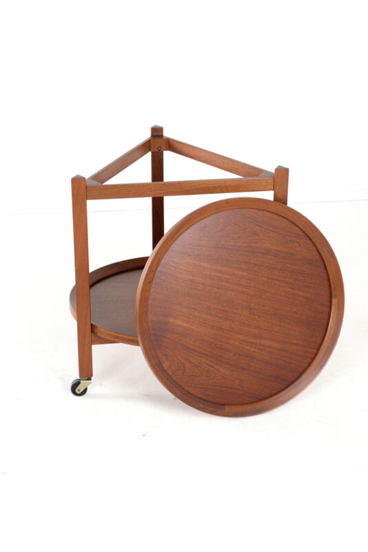 Sika Mobler trolley with removable trays  danish mid century modern design