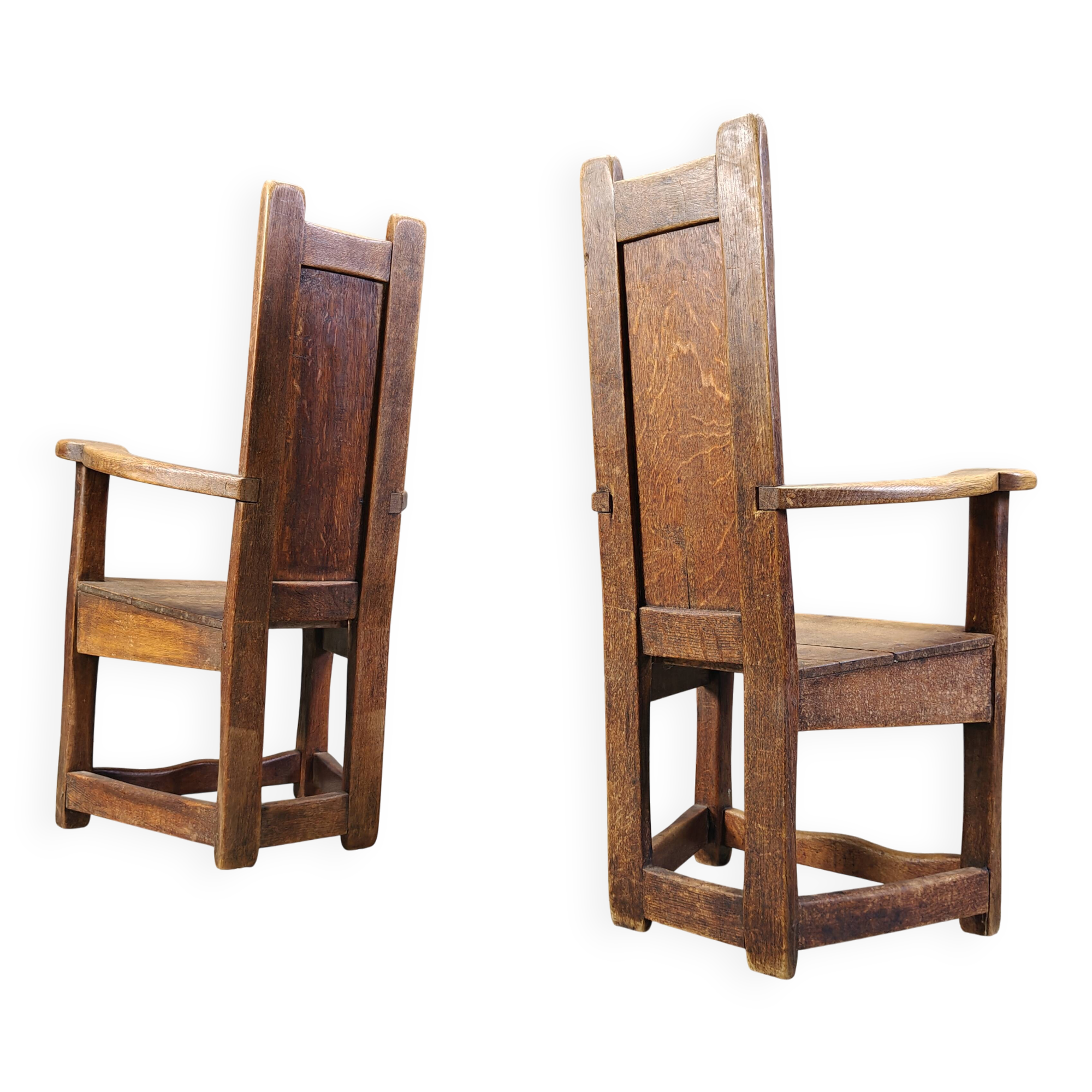 Vintage church chairs, set of 6 - 1950s