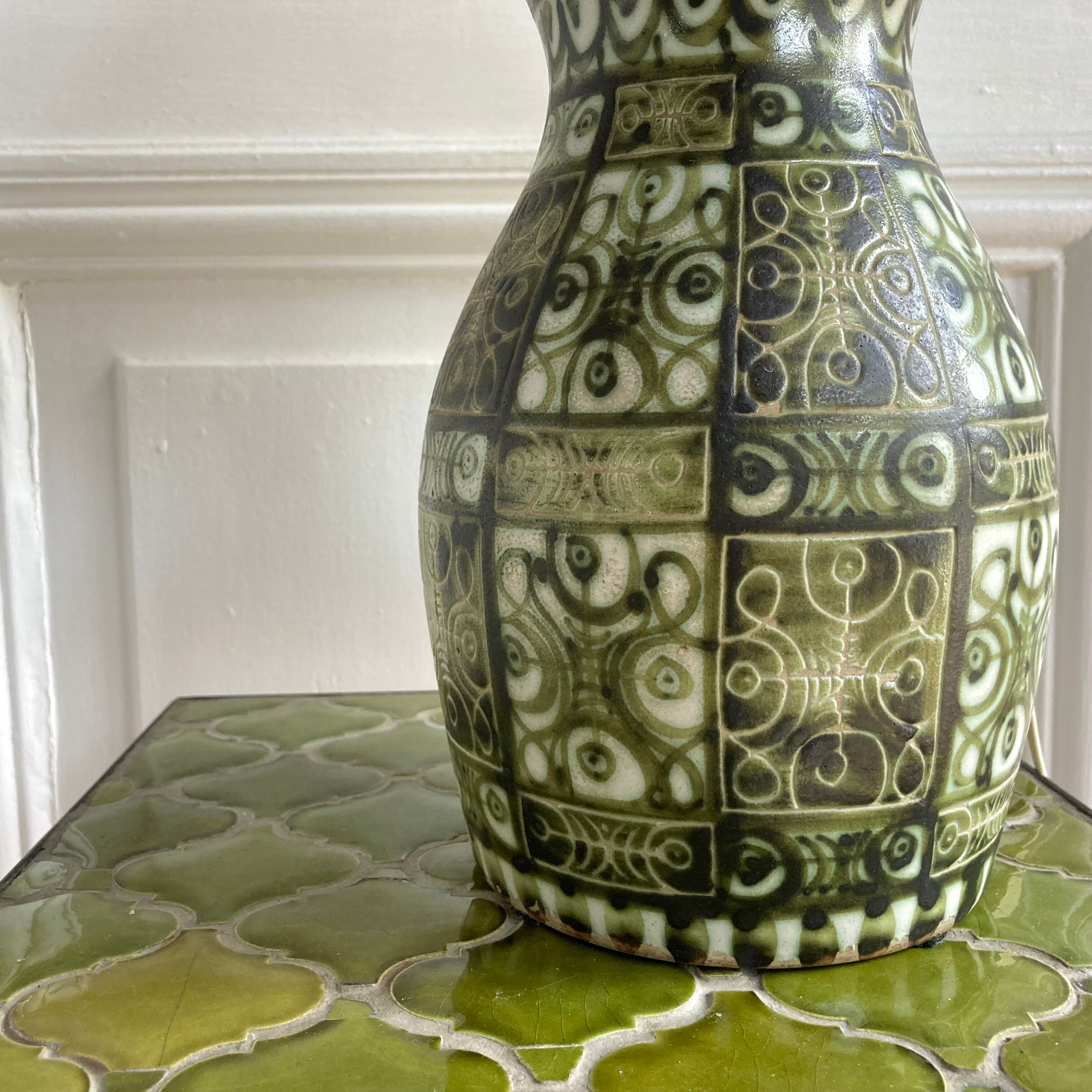Ceramic lamp signed André Horellou 1960 Keraluc