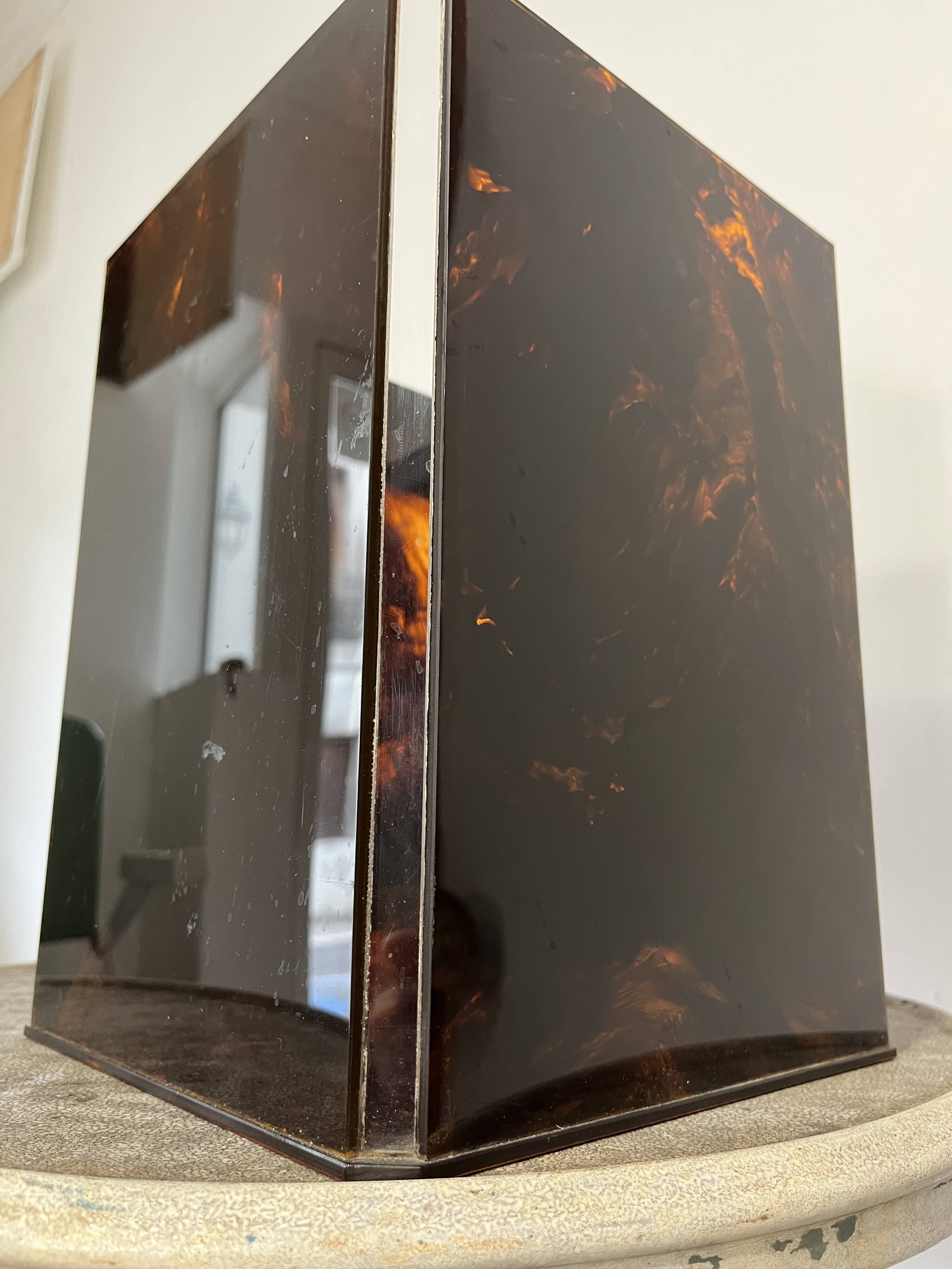 1970s design plexiglass wastepaper basket