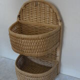 Shelf straw and wicker half sphere