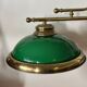 Lighting, billiard chandelier in brass and opaline