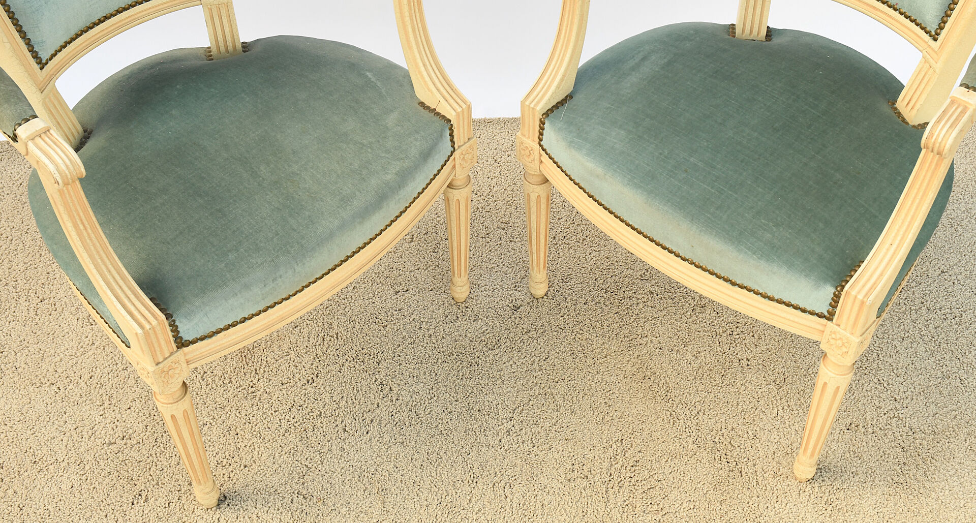 Pair of Louis XVI style armchairs