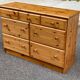 Commode scandinave buffet 7 tiroirs en bois massif 1980