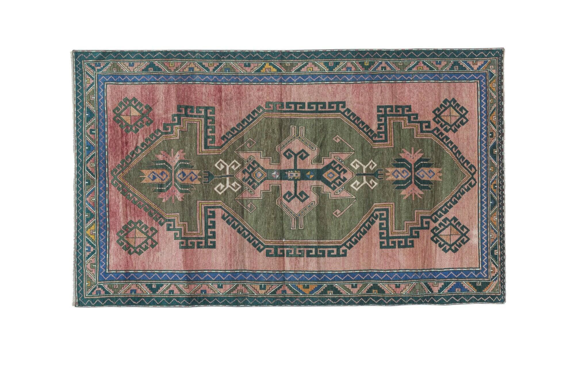 Vintage handmade Turkish rug 180x305 cm