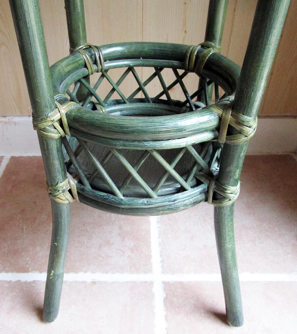 Bamboo and rattan plant holder
