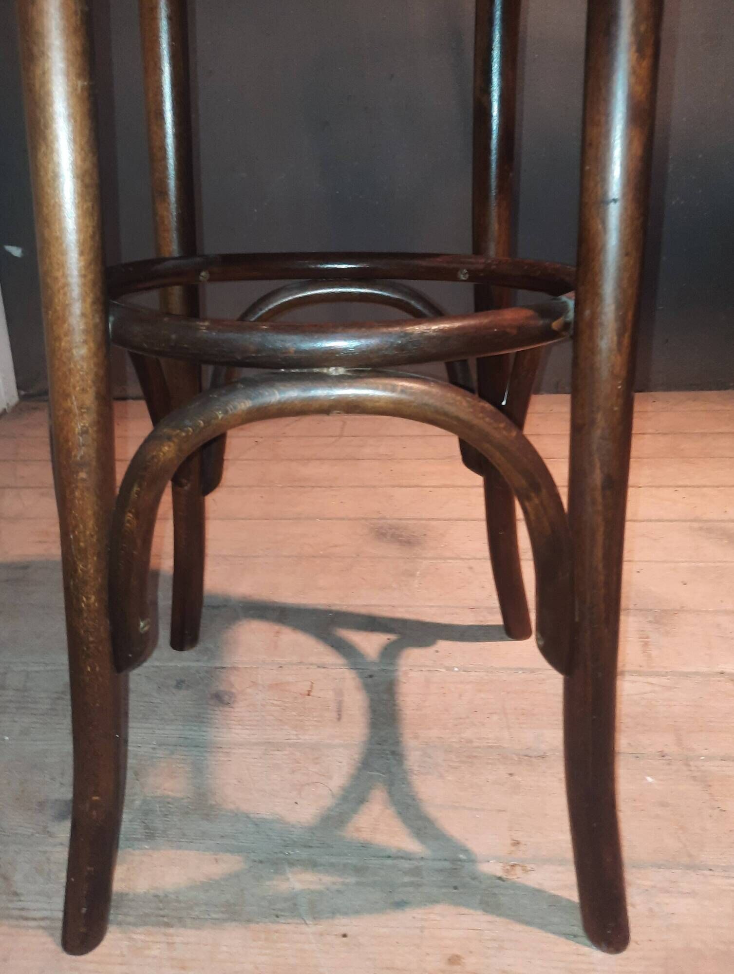 Set of 4 bar stools in "Thonet" style.
