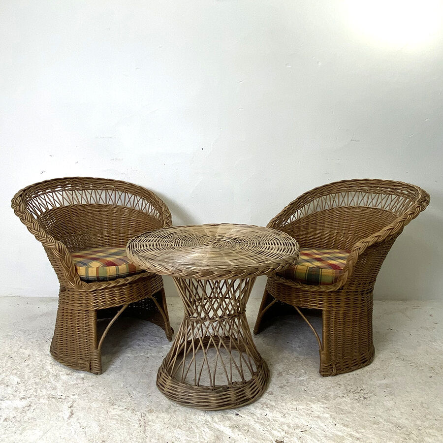 Vintage rattan living room 70'set