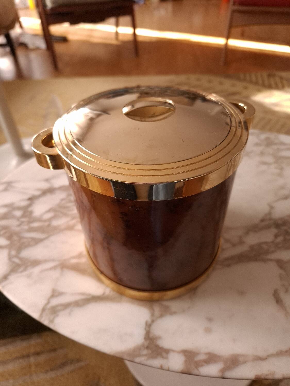 Tortoiseshell ice bucket from the 1980s.