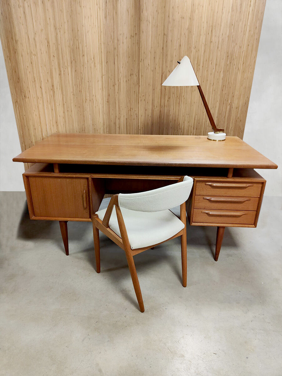Vintage teak desk Möbel H. Riestenpatt 1960