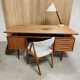 Vintage teak desk Möbel H. Riestenpatt 1960