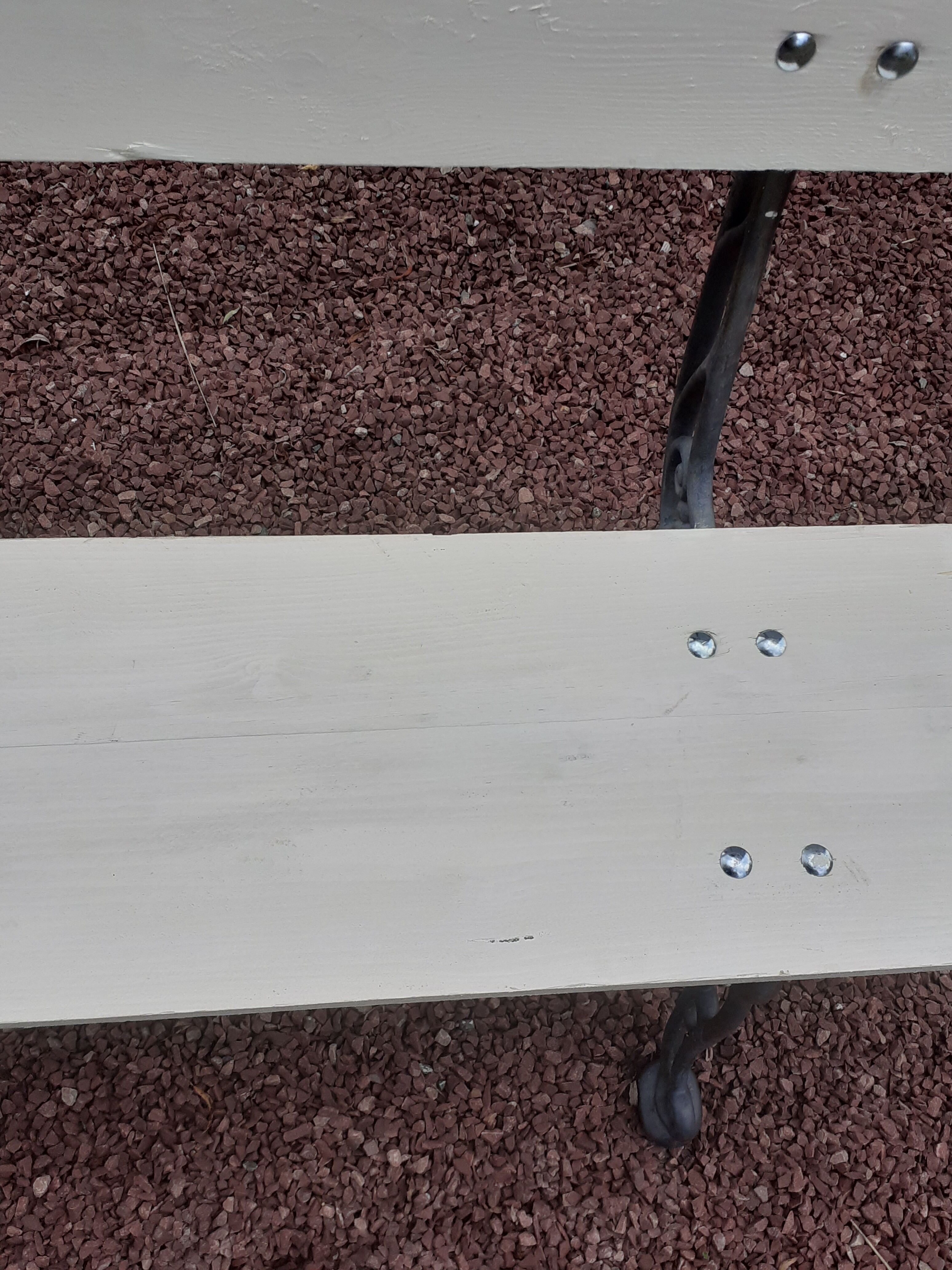 Garden bench with old cast-cast-or-cast-or-cast foot