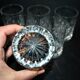 Set of 6 Lemberg Junon cut crystal whisky glasses near Chantilly