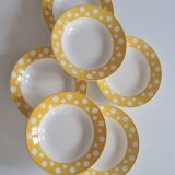 Set of 6 Digoin earthenware plates