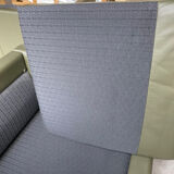 2-seater sofa and 2 armchairs set Pfister for Knoll khaki leather