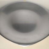 Round plate in brushed metal