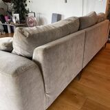 AmPm corner sofa in beige velvet