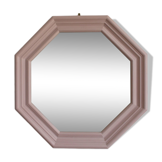 Miroir hexagonal rose