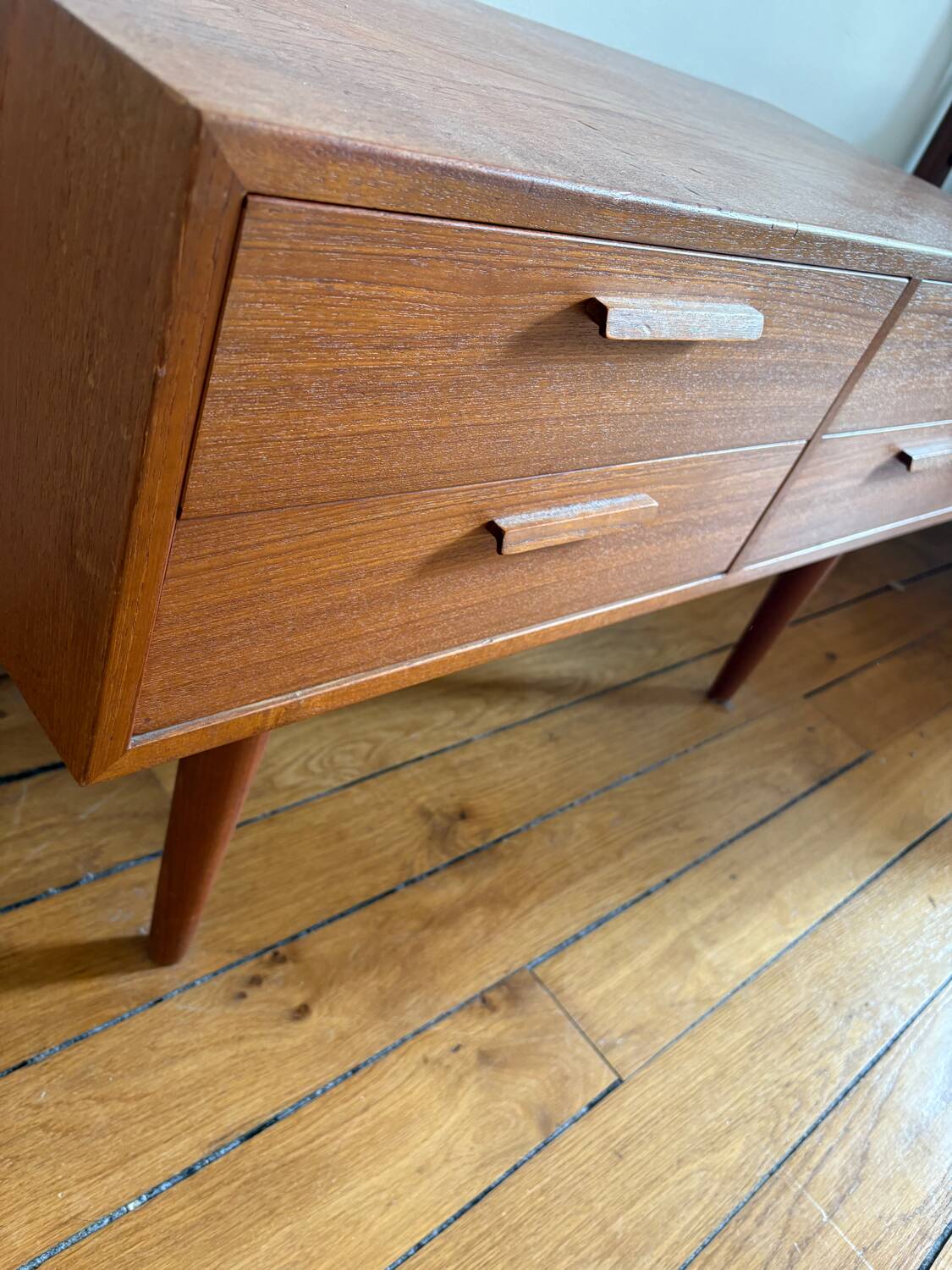 Small Scandinavian wooden chest of drawers