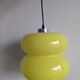 Suspension globe style peill & putlzer vintage lamp in yellow opaline for walking light