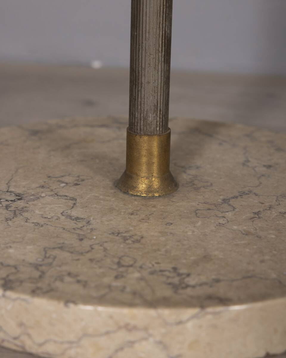 Vintage 1960s floor coat stand in golden brass, italian design