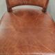 Set of 4 cognac-coloured cowleather dining chairs with decorative nails