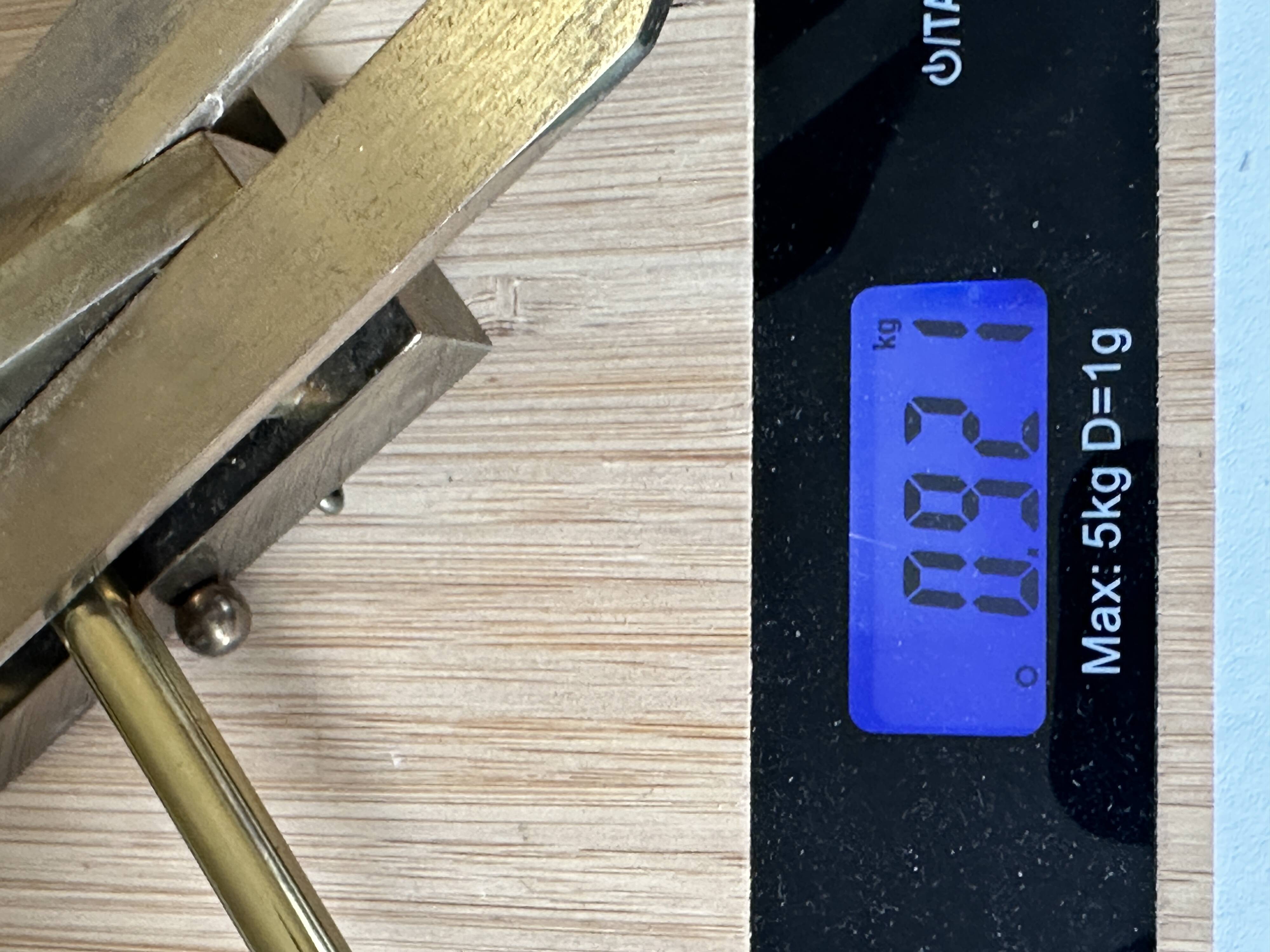 Vintage design solid brass wall light from the 60s