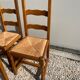 Lot de 6 chaises bois et paille