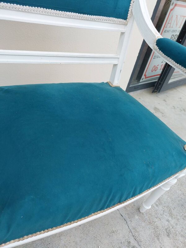 Ensemble salon banquette et 2 fauteuils style louis XVI