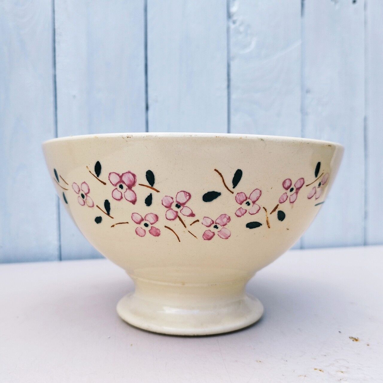 Earthenware bowl luneville vintage 18cm diameter