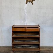 Vintage teak shoe cabinet from the 1960s.