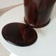 Vintage turned wooden table bin