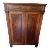 Bahut Buffet 1900 - Napoléon III - Placage noyer - 1 tiroir - 2 portes