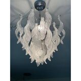 Contemporary leaflets murano glass chandelier in vintage style