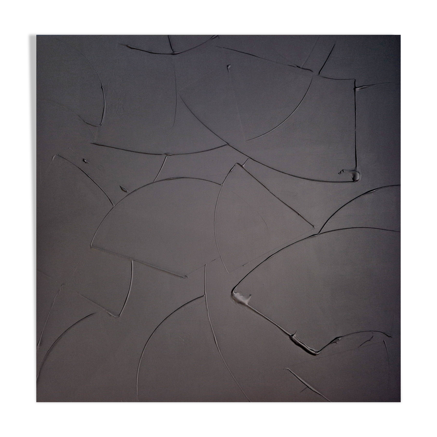 Black minimalist monochrome abstract painting painting