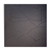 Tableau peinture abstraite monochrome minimaliste noir