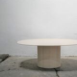 Vintage dining table in travertine by Roche Bobois editions