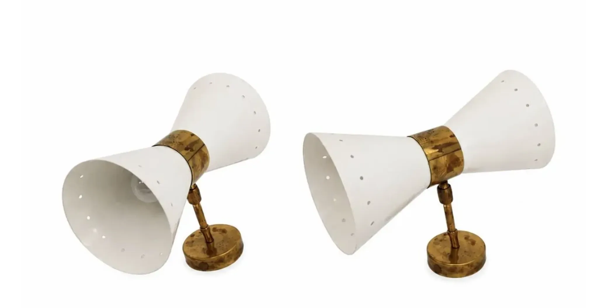 Pair of wall sconces in the style of the 1950s Pair of wall sconces
