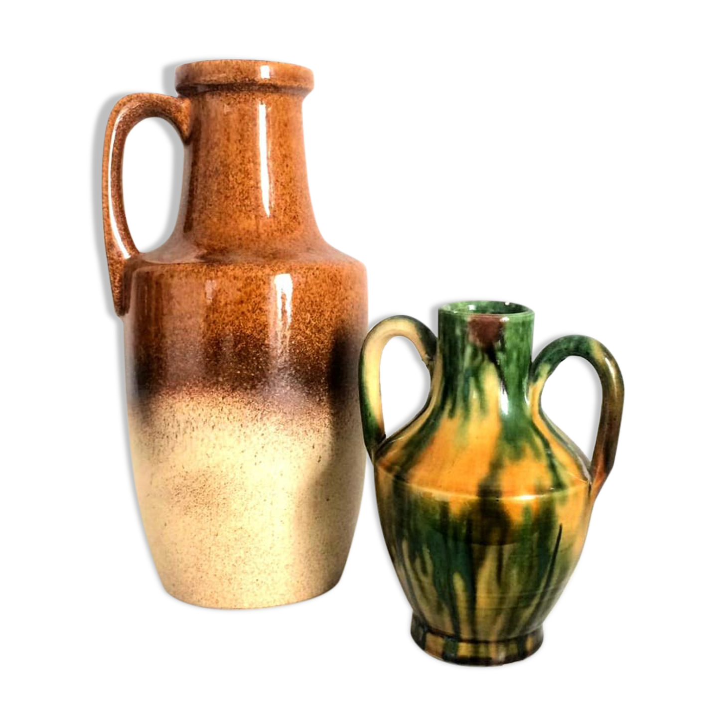 Pitcher and ceramic vase Vintage Vallauris