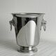 Shiny stainless steel champagne bucket