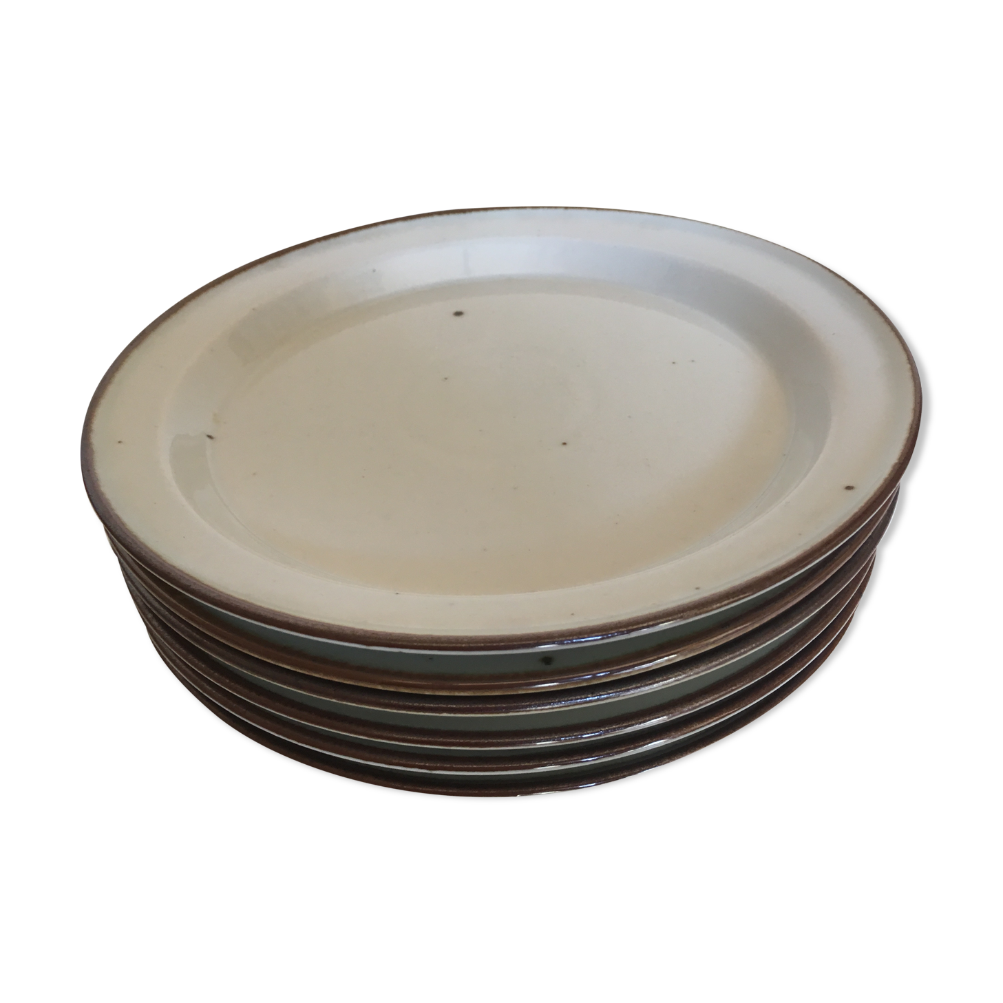 Set de 6 assiettes Dansk Design en grès Denmark 1970