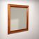 Italian walnut wood square mirror – elegant 1970s design