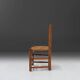 French Wabi-Sabi wood and wicker side Chair, 1850s