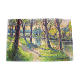 Landscape "Riverside" of Waelter-Otten 1897-1972