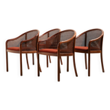 Armchair in beech and rattan