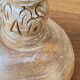 Carved wood lamp