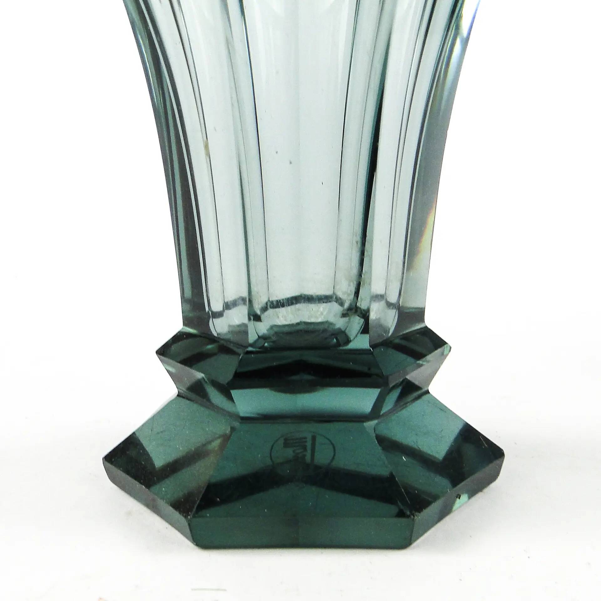 Vase, Art Deco, crystal, Moser, Czechoslovakia, 1930s