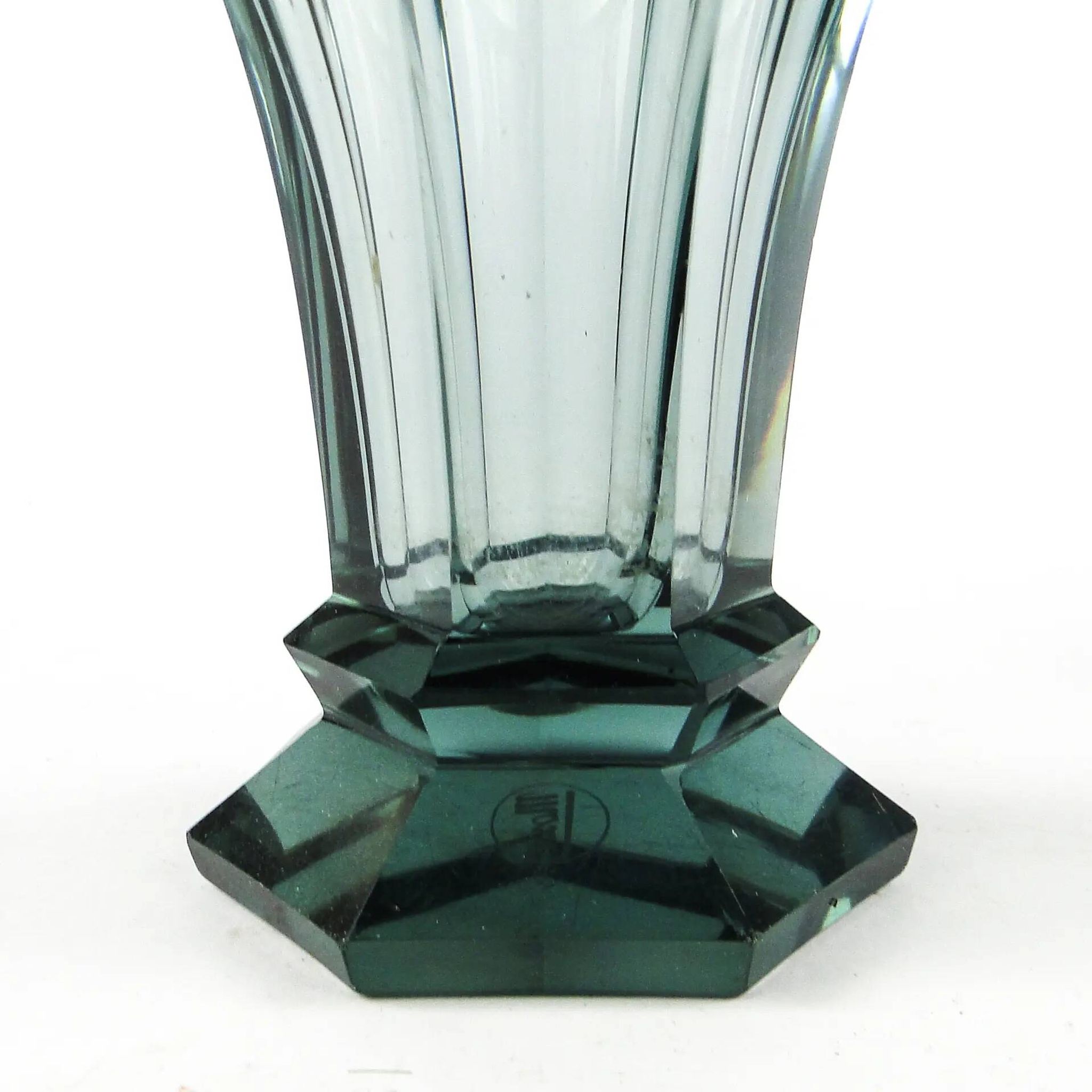 Vase, Art Deco, crystal, Moser, Czechoslovakia, 1930s