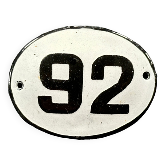 Enamel metal numbers made in europe